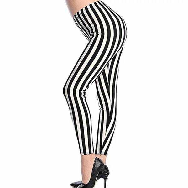 Casual Striped Sexy Grid Leggings for Women Bennys Beauty World