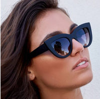 Cat Eye Sunglasses Women's Black And White Sunglasses Bennys Beauty World