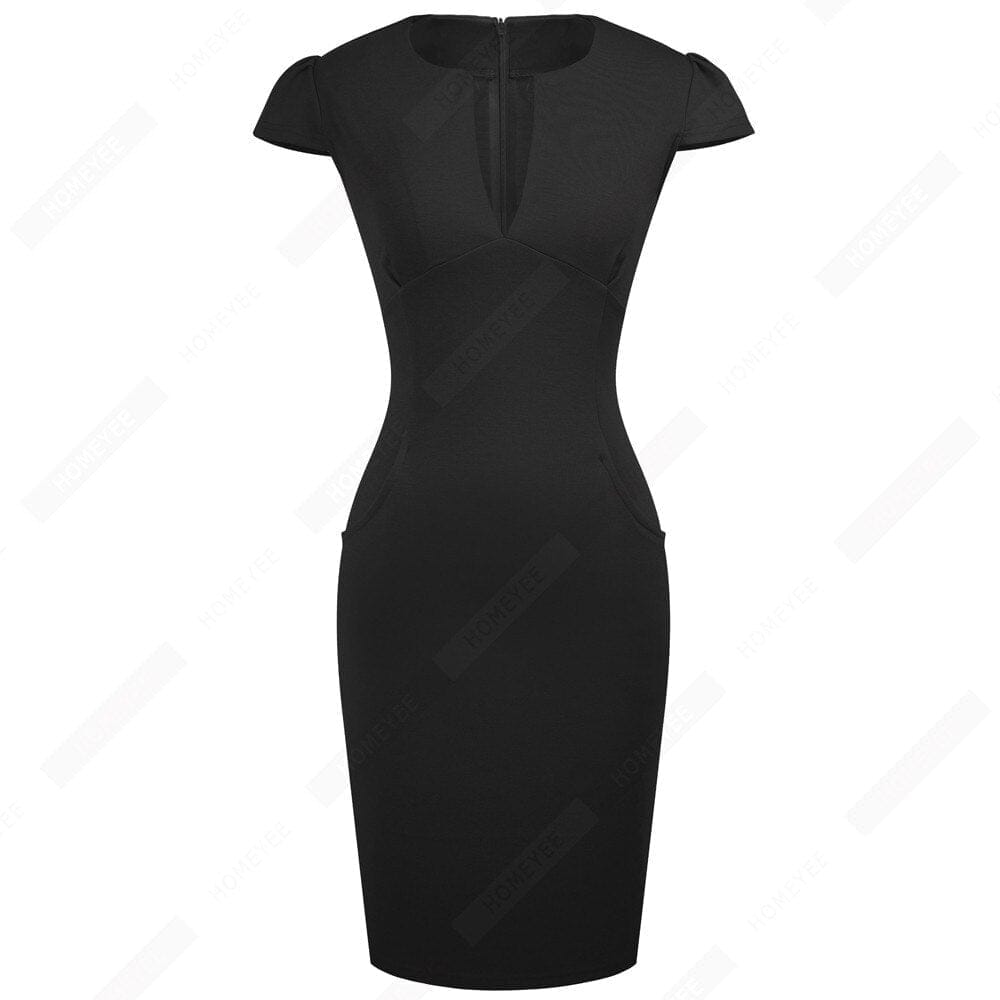 Celebrity Style Fashion  Bodycon Slim Business Sheath Party Dress Bennys Beauty World