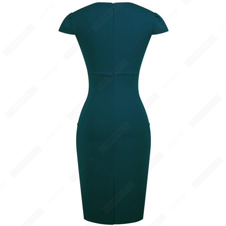 Celebrity Style Fashion  Bodycon Slim Business Sheath Party Dress Bennys Beauty World