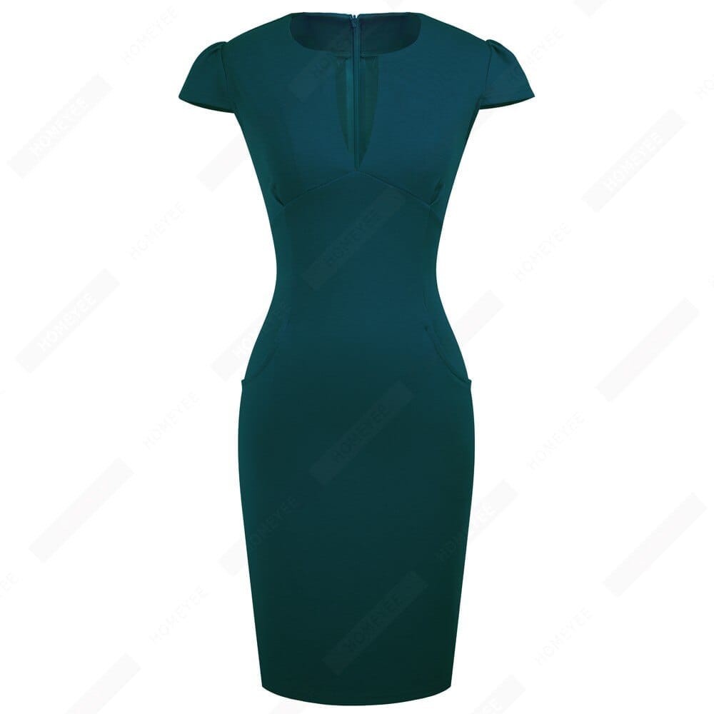 Celebrity Style Fashion  Bodycon Slim Business Sheath Party Dress Bennys Beauty World