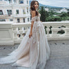Champagne Boho Wedding Dress 2022 Beach Wedding Dress Bennys Beauty World