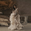 Chic Puffy Ruffle Tulle Dress For Mother and Daughter Tiered Pleated Long Dress Bennys Beauty World