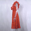 Chiffon Dress Women Elegant Summer Floral Print Ruffle A-line Sundress Bennys Beauty World