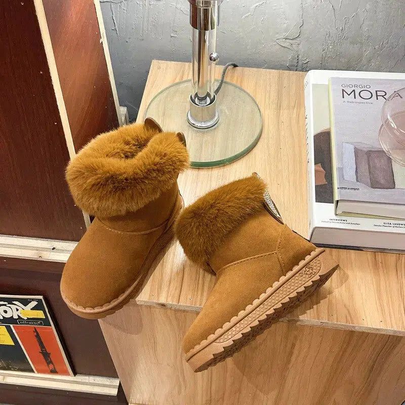 Children Casual Shoes Baby Boys And Girls Fashion Fur Snow Boots Bennys Beauty World