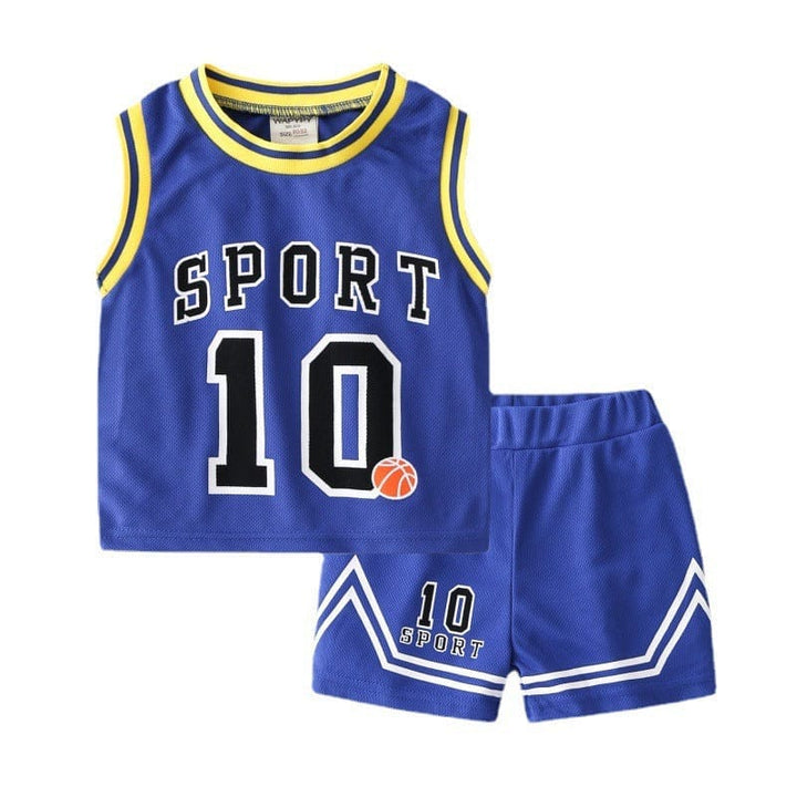 Children's Basketball Clothing Sweatshirt Two-piece Summer Style Bennys Beauty World