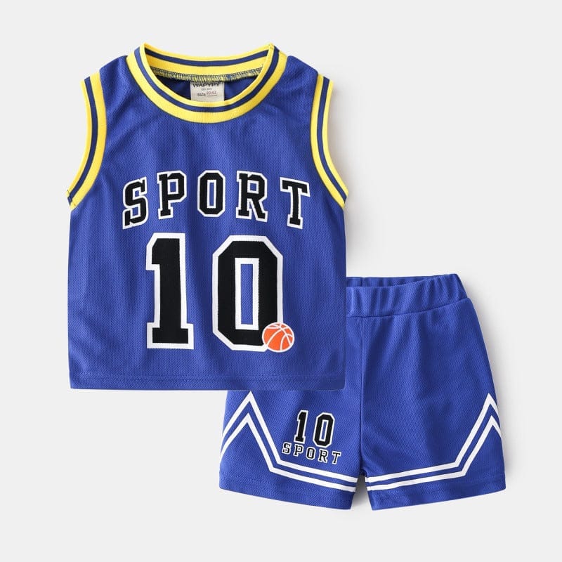 Children's Basketball Clothing Sweatshirt Two-piece Summer Style Bennys Beauty World