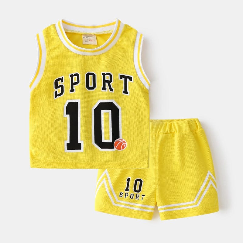 Children's Basketball Clothing Sweatshirt Two-piece Summer Style Bennys Beauty World