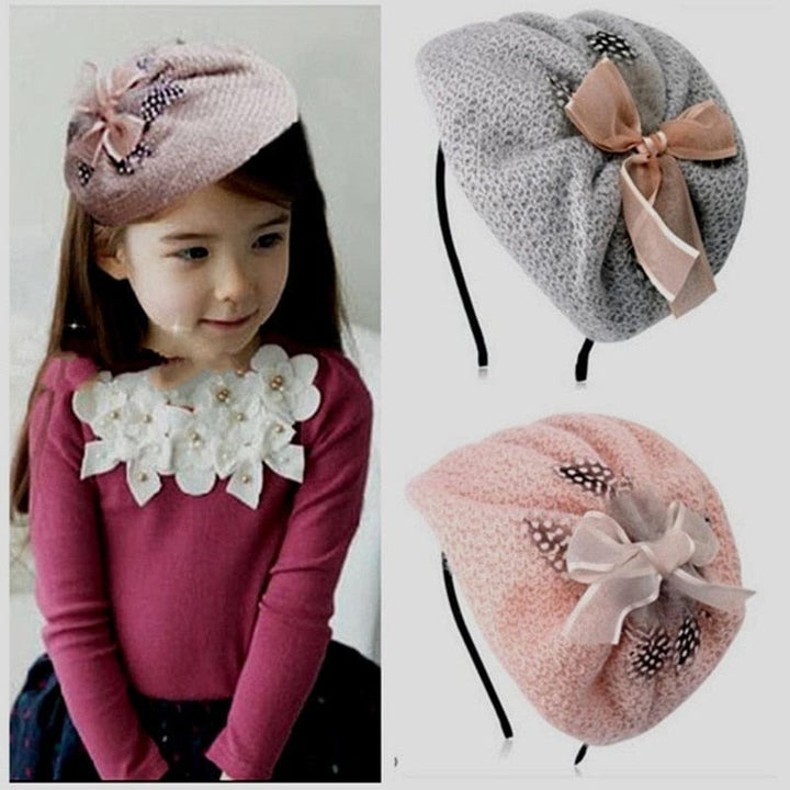 Children's Beret girl's Fascinator headbands Accessories Bennys Beauty World