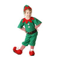Children's Christmas Costume Boys And Girls Green Elf Costumes Bennys Beauty World