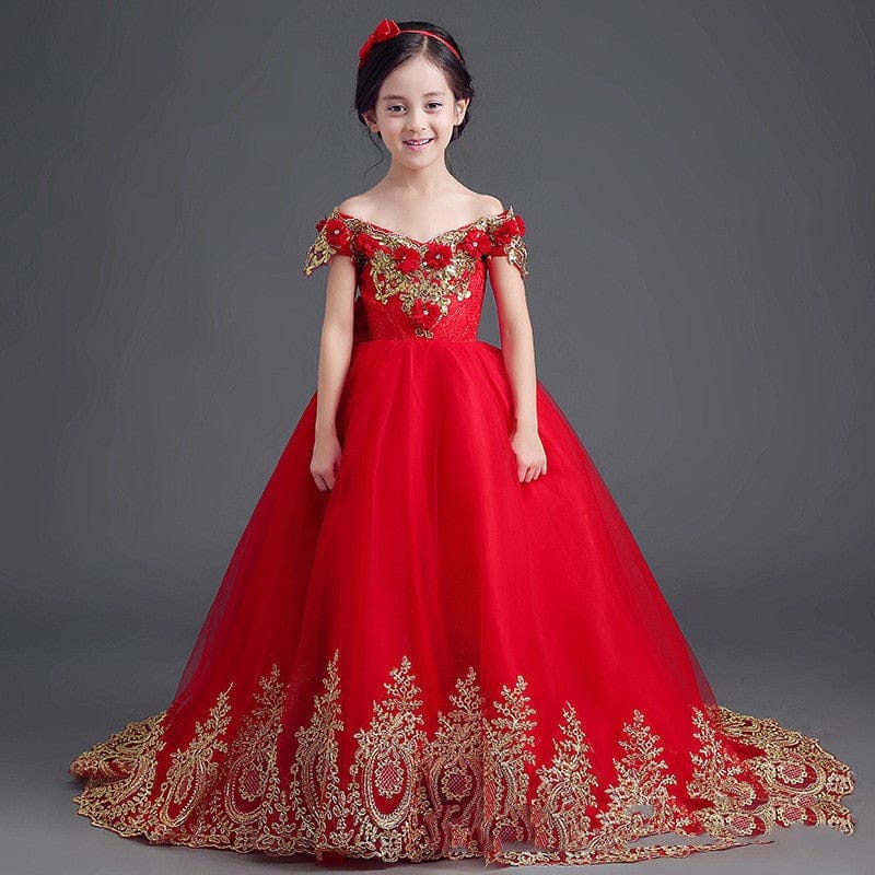 Children's Costume  Princess Dress Long Tail Skirt Bennys Beauty World