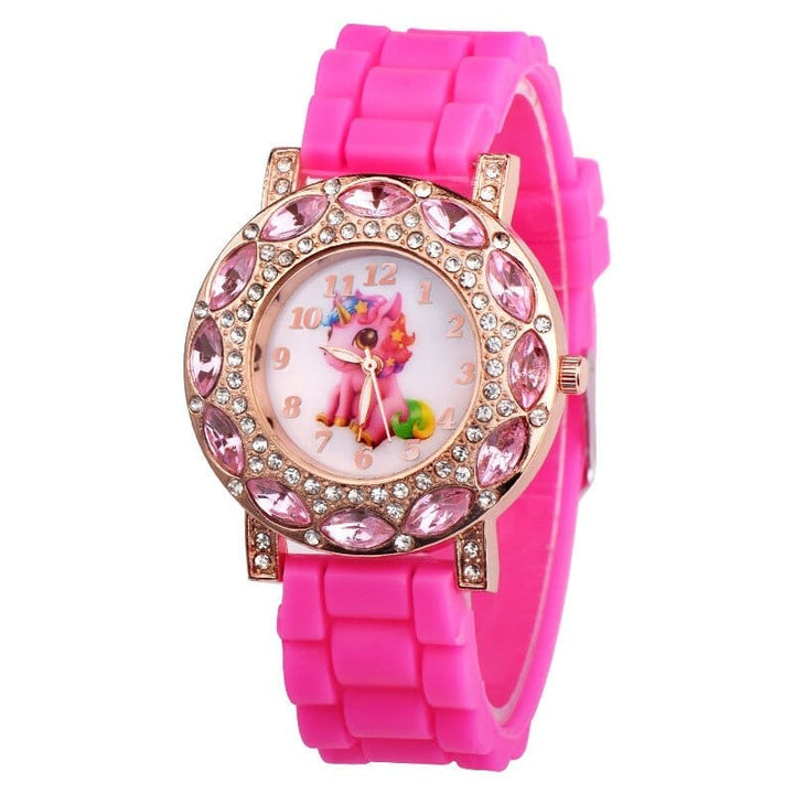 Children's  Quartz Wrist watches for Girls Cartoon Silicone strap Gift Watch Bennys Beauty World