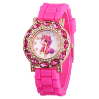 Children's  Quartz Wrist watches for Girls Cartoon Silicone strap Gift Watch Bennys Beauty World