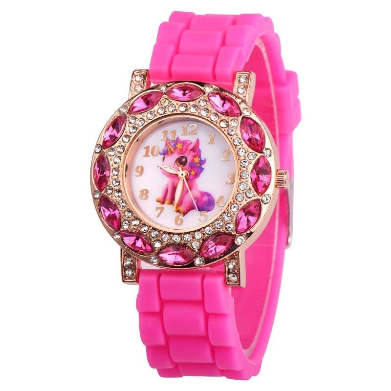 Children's  Quartz Wrist watches for Girls Cartoon Silicone strap Gift Watch Bennys Beauty World