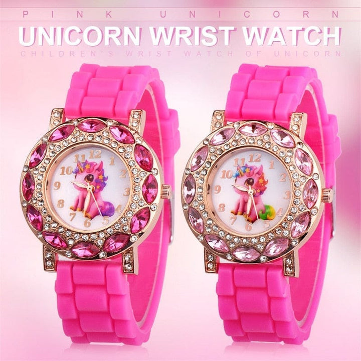 Children's  Quartz Wrist watches for Girls Cartoon Silicone strap Gift Watch Bennys Beauty World