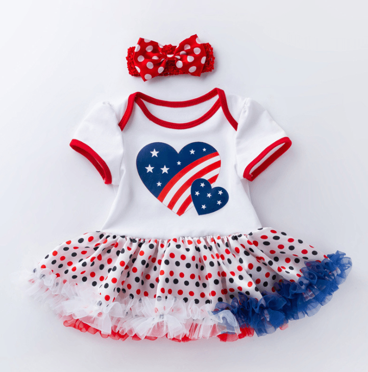 Children's clothing baby short-sleeved dress baby cartoon star princess dress Bennys Beauty World