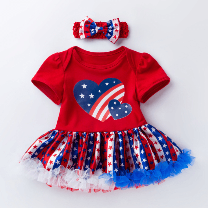 Children's clothing baby short-sleeved dress baby cartoon star princess dress Bennys Beauty World