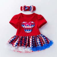 Children's clothing baby short-sleeved dress baby cartoon star princess dress Bennys Beauty World