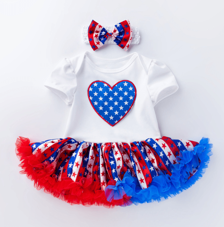 Children's clothing baby short-sleeved dress baby cartoon star princess dress Bennys Beauty World