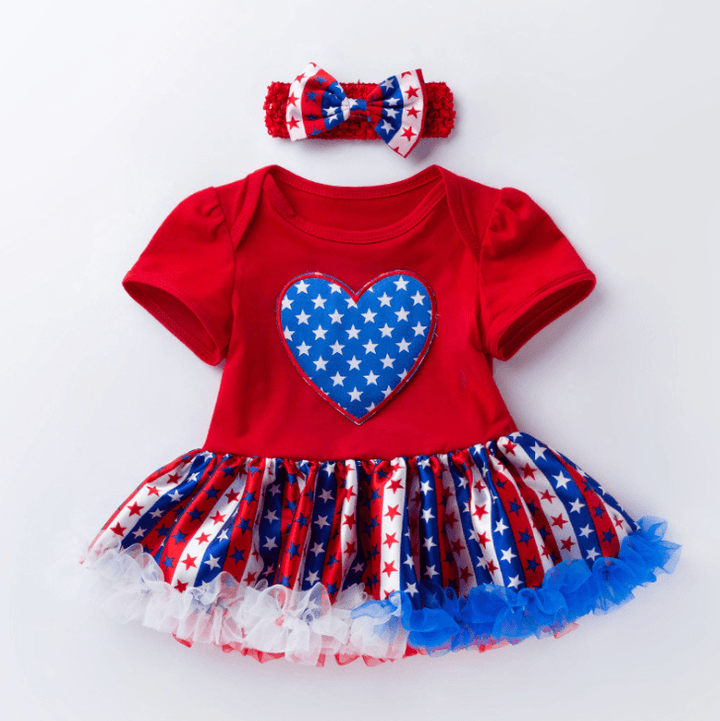 Children's clothing baby short-sleeved dress baby cartoon star princess dress Bennys Beauty World