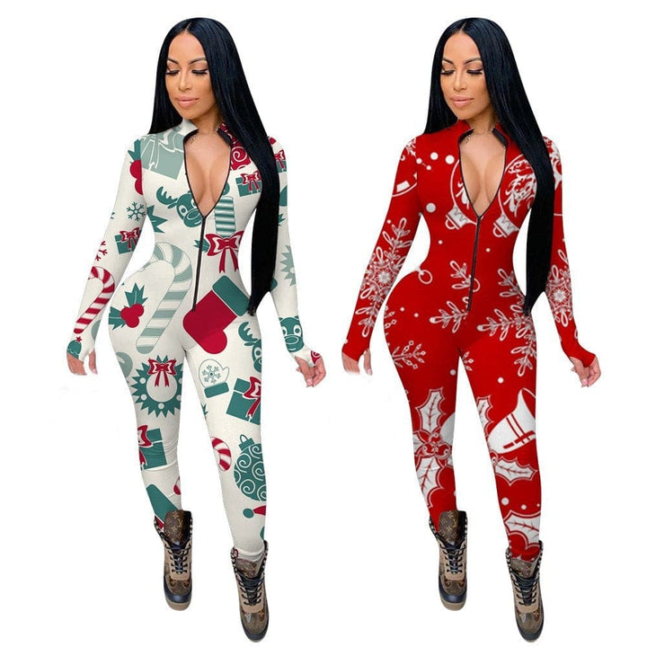 Christmas Element Jumpsuit Casual Jumpsuit Bennys Beauty World