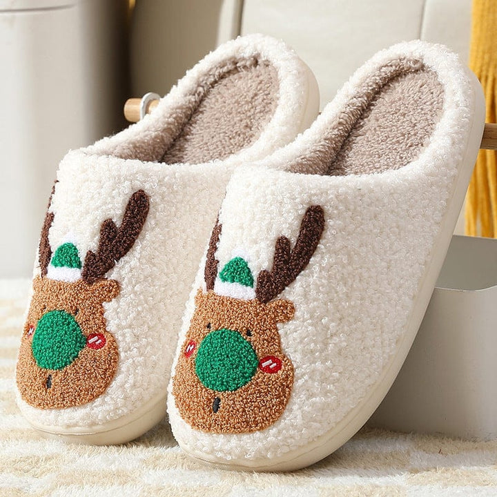 Christmas Shoes Winter Home Slippers Elk Soft Cozy Bedroom Slipper Bennys Beauty World