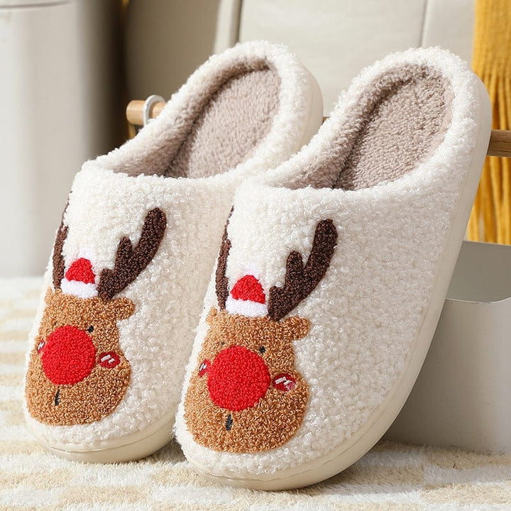 Christmas Shoes Winter Home Slippers Elk Soft Cozy Bedroom Slipper Bennys Beauty World