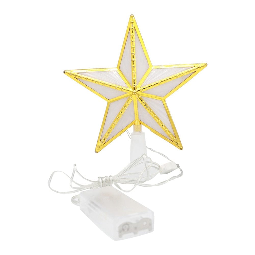 Christmas Tree Topper LED Light 3D Star Ornament Bennys Beauty World