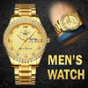Classic Gold Men Quartz Watch Relojes De Hombre Stainless Steel Business Watches Bennys Beauty World