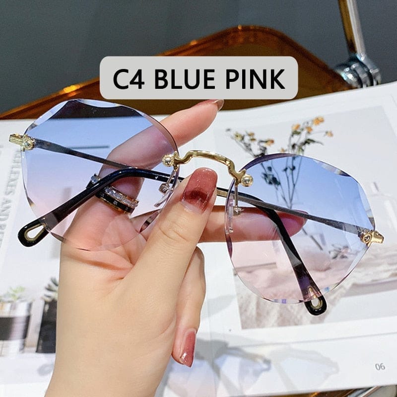 Oversized rimless best sale prescription glasses