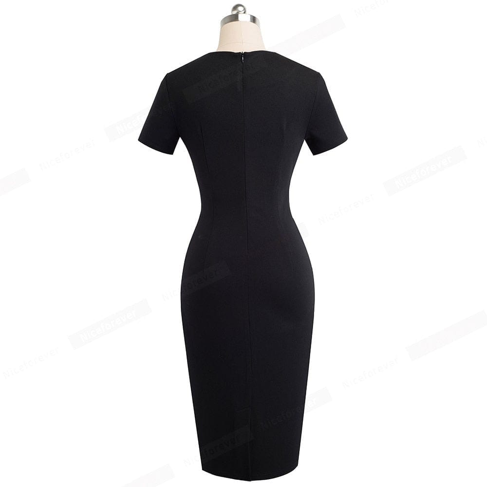 Color Block Business Casual Bodycon Office Sheath Dress For Women – Bennys  Beauty World