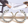 Colorful Rhinestones Metal Round Earring High-quality Crystals Drop Earrings Bennys Beauty World