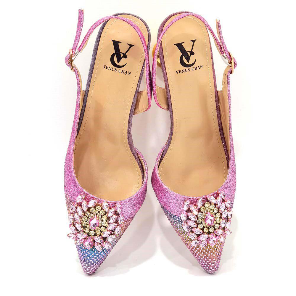 Colorful Rhinestones Women's Party Shoes And Bags Set Bennys Beauty World