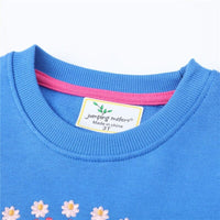 Cotton Autumn Winter Girls Unicorn Embroidery  Kids Sport Hooded Shirts Bennys Beauty World