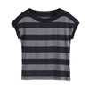 Cotton Black Striped Women Summer Loose T-Shirts 2020 Bennys Beauty World