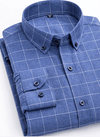 Cotton Plaid Shirt Men's Long-Sleeved Cotton Fleece Shirt Bennys Beauty World