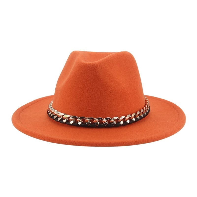 Vintage Fedora Hats for Men And Women orange / 56-58cm