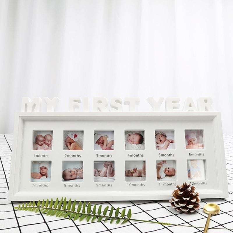 Creative DIY 0-12 Month Baby "MY FIRST YEAR"  Kids Growing Memory Gift Display Plastic Photo Frame BENNYS 