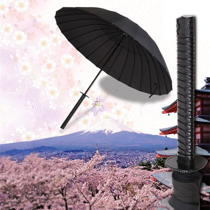 Creative Long Handle Large Windproof Samurai Sword Umbrella Bennys Beauty World