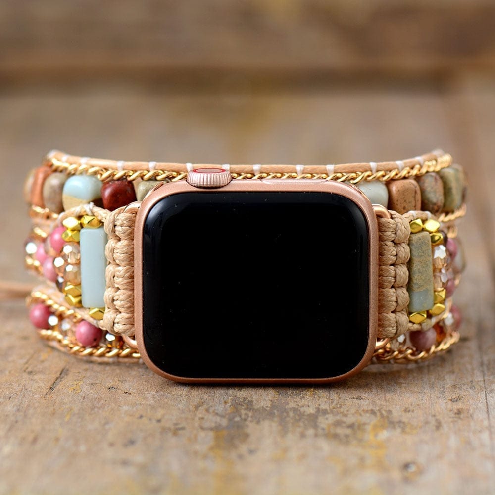 Creative Natural Gems Stone Aple Watch Band Bennys Beauty World