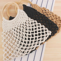 Crochet Knit Summer Beach Handbag for Girls Bennys Beauty World