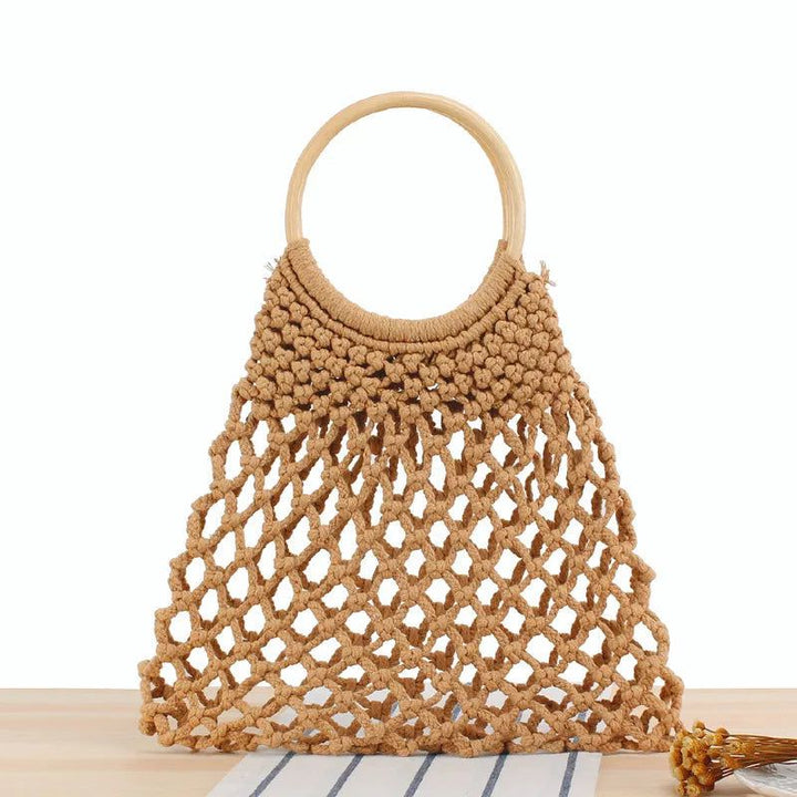 Crochet Knit Summer Beach Handbag for Girls Bennys Beauty World