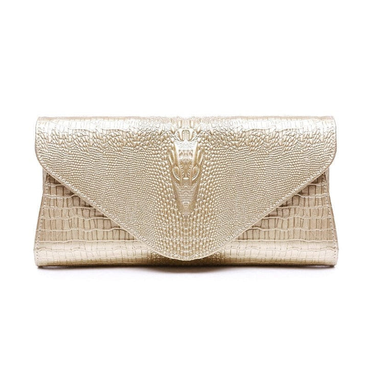 Crocodile pattern cow leather women clutch bag Bennys Beauty World