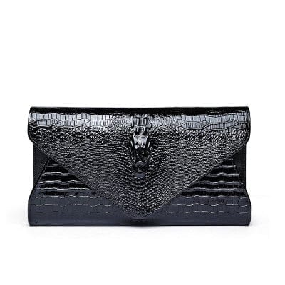 Crocodile pattern cow leather women clutch bag Bennys Beauty World