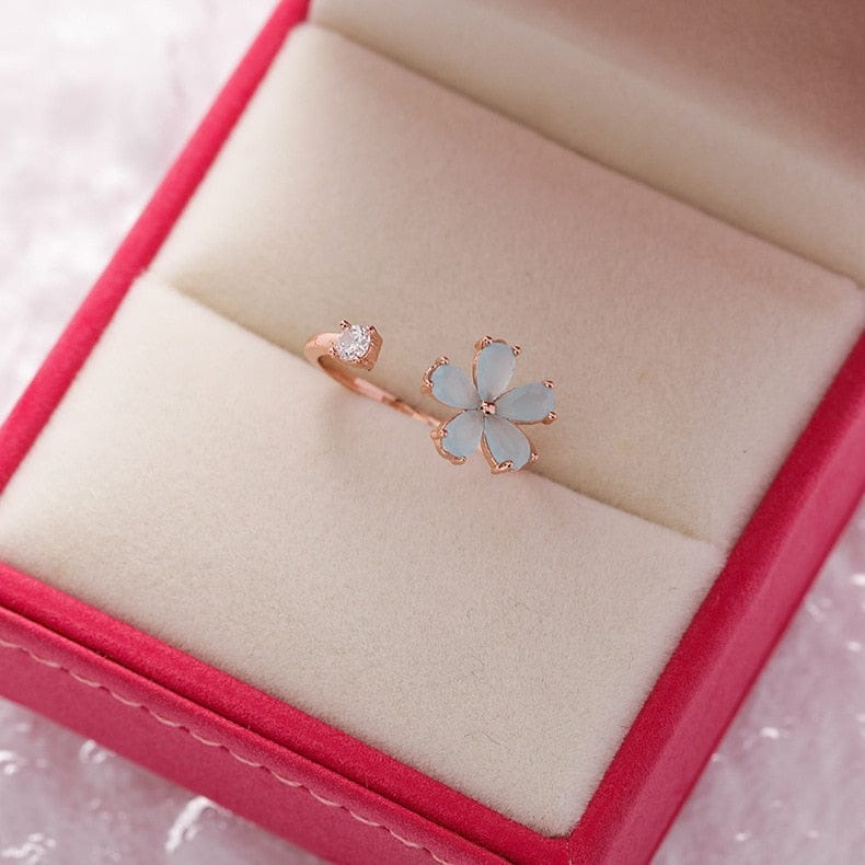 Crystal Flower Ring For Ladies – Bennys Beauty World