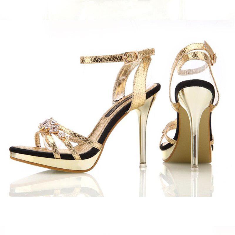 Crystal High Heel Sandals Women Shoes Bennys Beauty World