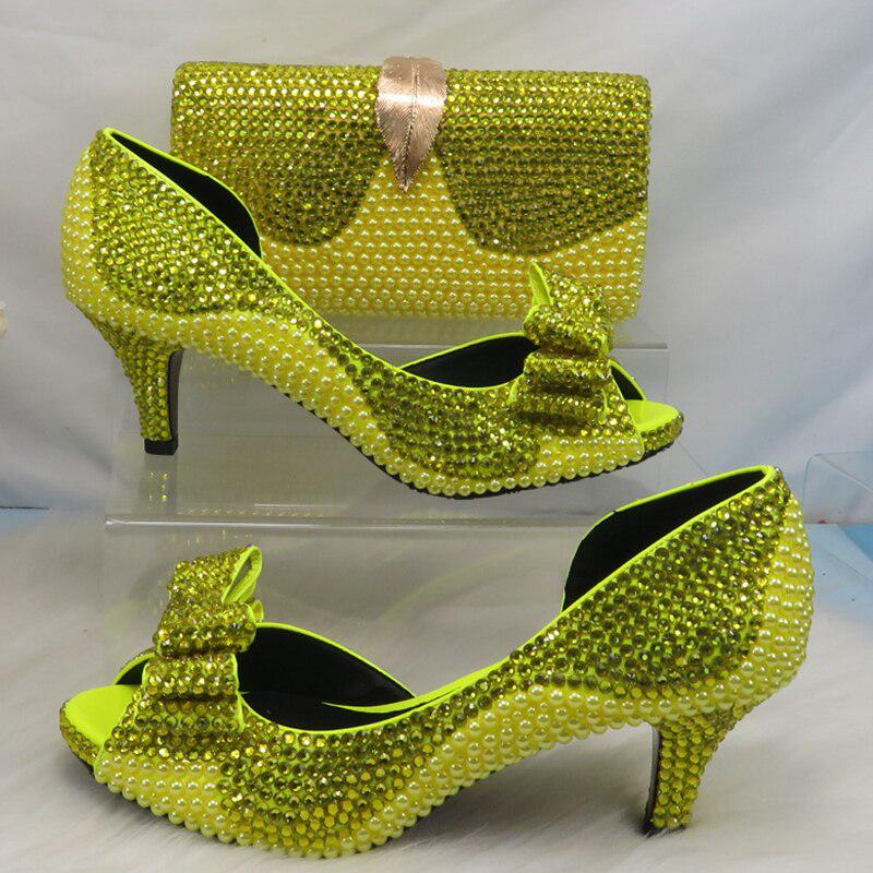Crystal Women Wedding Shoes And Matching Bags Bennys Beauty World