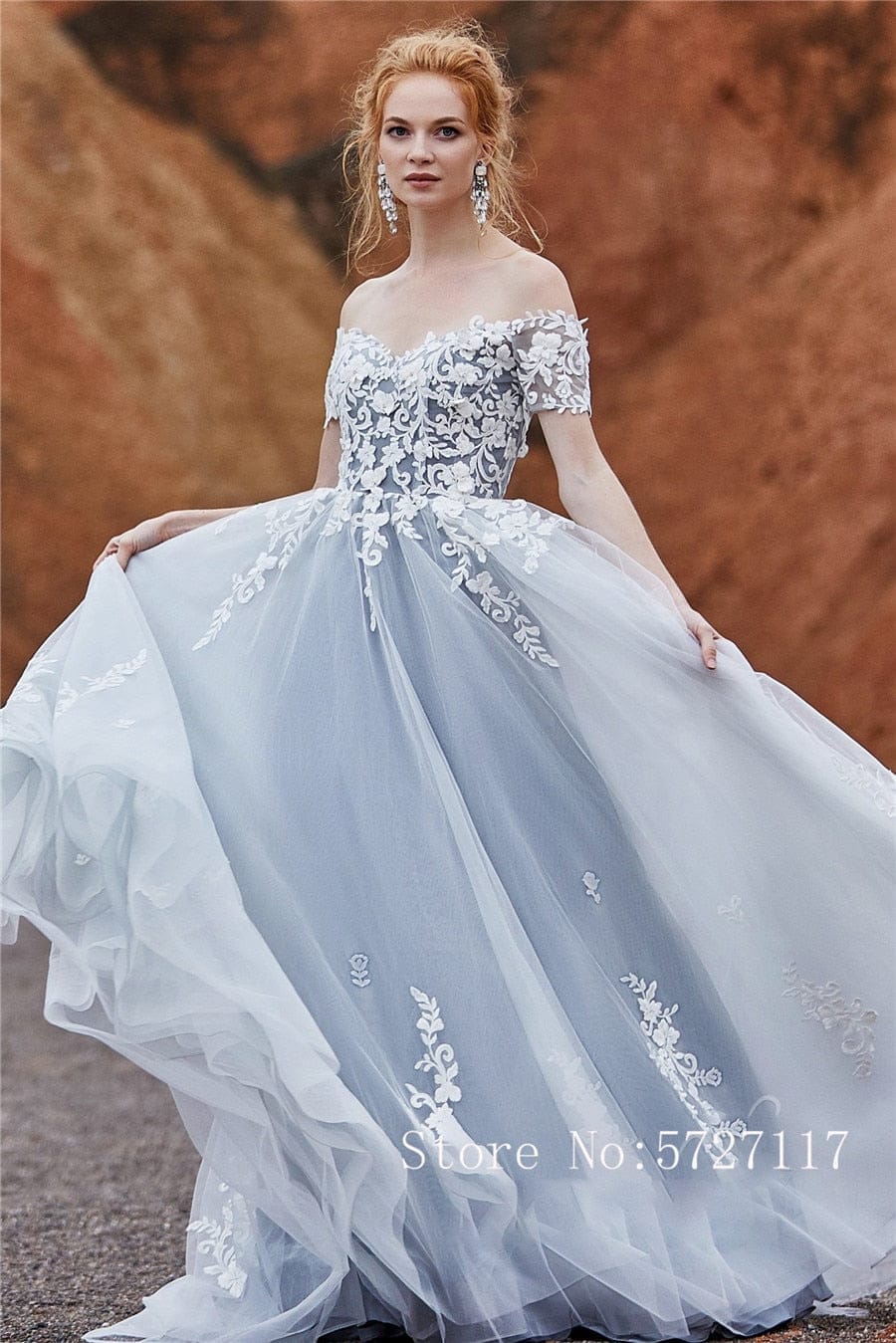 Glamorous Lace A-Line Wedding Dress with Off-the-Shoulder