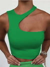 Cut Out Sexy Crop Off Shoulder Solid 2022 Skinny Sport Short Tops Women Tank Irregular Summer Tube Tops Bennys Beauty World