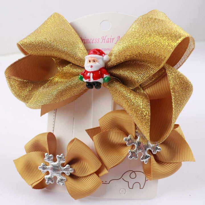 Cute Girls' Hair Clips Set. Christmas Handmade Hair Clips Bennys Beauty World